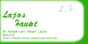 lajos haupt business card